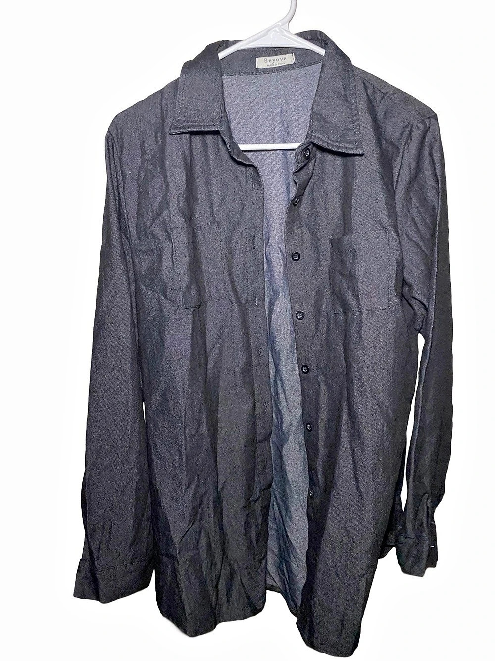 Beyove Button Down Shirt in Gray